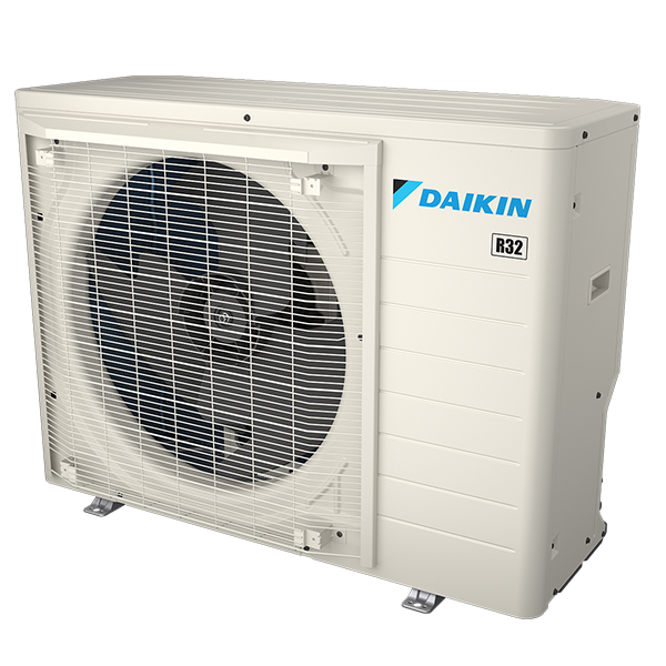 Daikin FIT outdoor unit with R-32 refrigerant badge