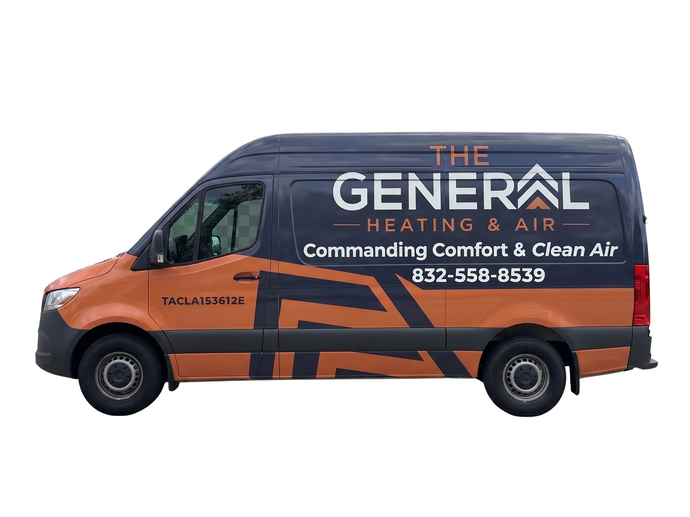 The General Heating and Air service van