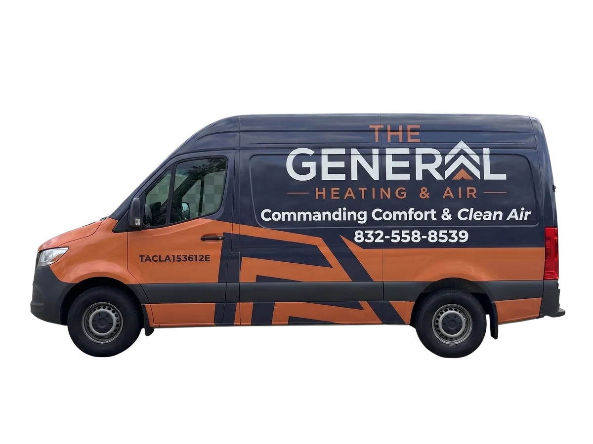 The General Heating and Air service van